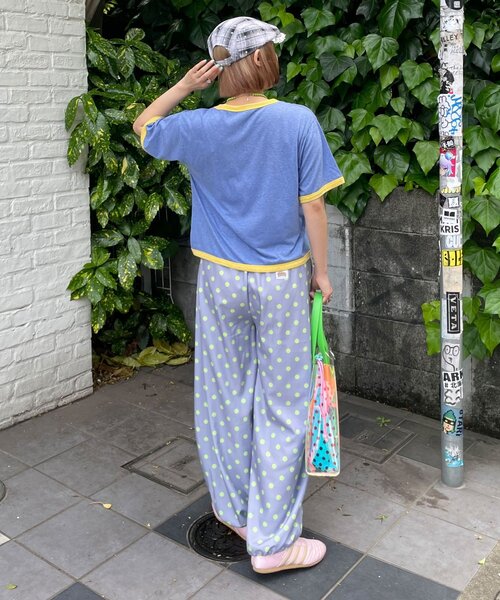 HELLO.SANFRANCISCO（ハローサンフランシスコ）の「【HELLO.SANFRANCISCO/ハローサンフランシスコ】ラインストーンプリントリンガーTEE（Tシャツ/カットソー・レディース・ブルー/ホワイト・ONE SIZE）」の9枚目の写真