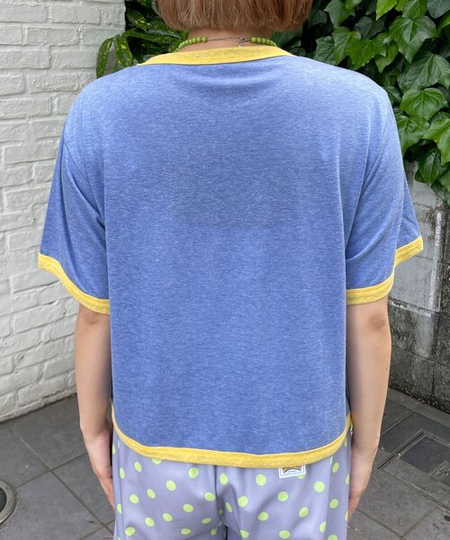 HELLO.SANFRANCISCO（ハローサンフランシスコ）の「【HELLO.SANFRANCISCO/ハローサンフランシスコ】ラインストーンプリントリンガーTEE（Tシャツ/カットソー・レディース・ブルー/ホワイト・ONE SIZE）」の12枚目の写真
