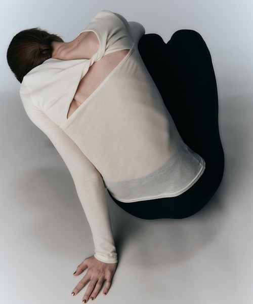 IRIS47(イリスフォーセブン)の「【IRIS 47】fault tops/フォルト トップス dress36(Tシャツ/カットソー・レディース・ブルー/ホワイト/ブラウン・FREE)」の2枚目の写真