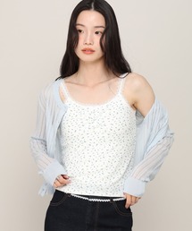 カップ付きヘンリーネックキャミ 815908