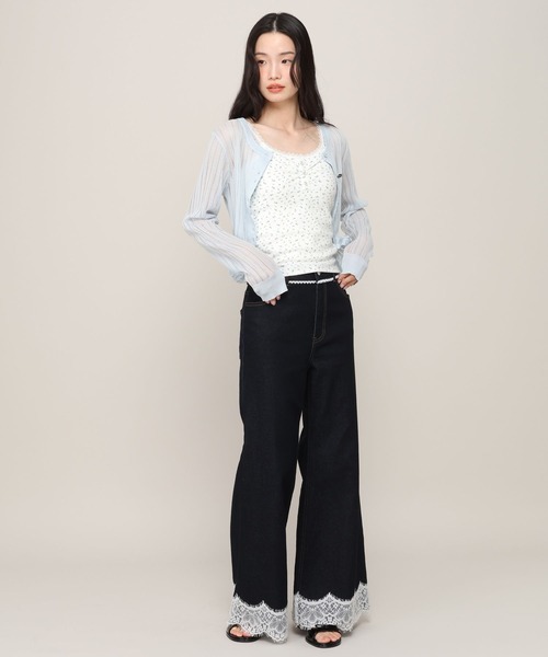 Heather(ヘザー)の「カップ付きヘンリーネックキャミ 815908(キャミソール・レディース・ホワイト系その他/アイボリー/ブラック系その他・S/M)」の11枚目の写真