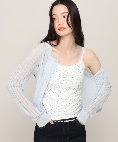 Heather(ヘザー)の「カップ付きヘンリーネックキャミ 815908(キャミソール・レディース・ホワイト系その他/アイボリー/ブラック系その他・S/M)」の12枚目の写真