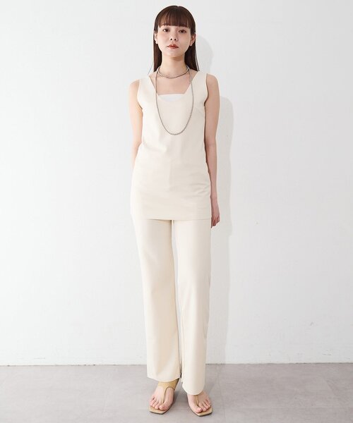 Whim Gazette（ウィムガゼット）の「【THE BAAT】 Flared pants/セットアップ可（その他パンツ・レディース・ブラック/アイボリー・MEDIUM）」の4枚目の写真