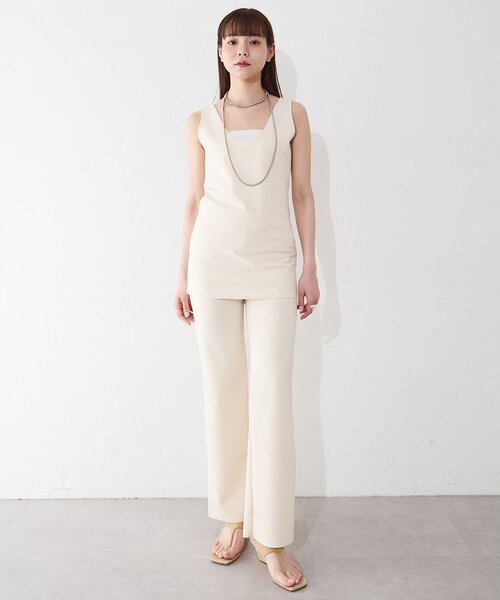 Whim Gazette（ウィムガゼット）の「【THE BAAT】 Flared pants/セットアップ可（その他パンツ・レディース・ブラック/アイボリー・MEDIUM）」の8枚目の写真