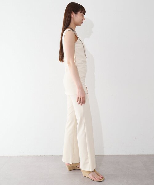Whim Gazette（ウィムガゼット）の「【THE BAAT】 Flared pants/セットアップ可（その他パンツ・レディース・ブラック/アイボリー・MEDIUM）」の7枚目の写真