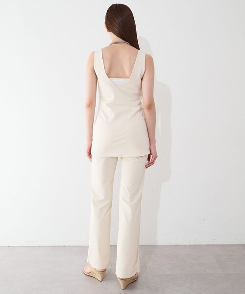 Whim Gazette（ウィムガゼット）の「【THE BAAT】 Flared pants/セットアップ可（その他パンツ・レディース・ブラック/アイボリー・MEDIUM）」の6枚目の写真