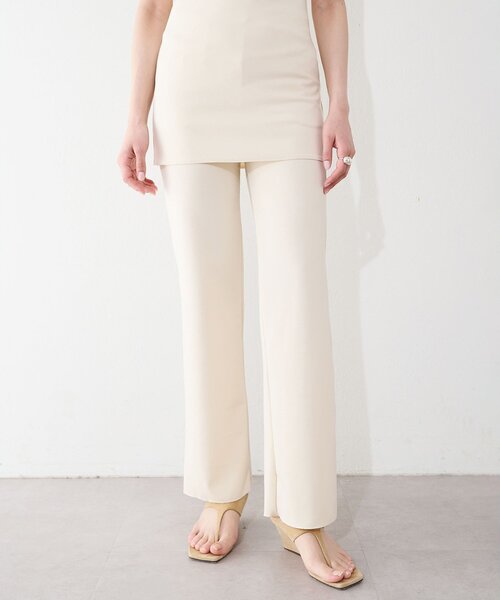 Whim Gazette（ウィムガゼット）の「【THE BAAT】 Flared pants/セットアップ可（その他パンツ・レディース・ブラック/アイボリー・MEDIUM）」の3枚目の写真