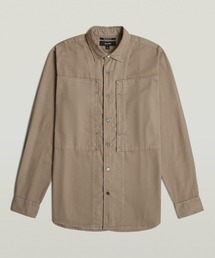 Panelled Pocket Regular Shirt/ミリタリーディテールパネルデザインポケットレギュラーシャツ