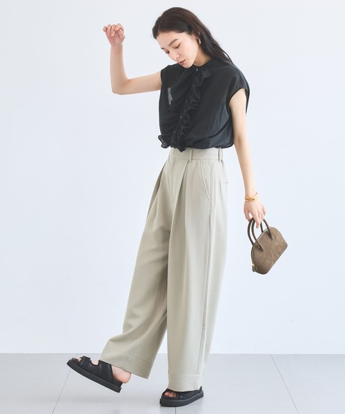 BARNYARDSTORM(バンヤードストーム)の「BARNYARDSTORM / UVカットキレイめパンツ / JAPAN FABRIC【UVカット】(その他パンツ・レディース・ホワイト/ベージュ/ブラウン・S/M)」の15枚目の写真