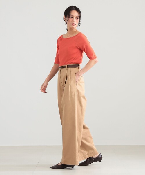 Demi-Luxe BEAMS(デミルクス ビームス)の「コットン キュプラ カップ付きプルオーバー(Tシャツ/カットソー・レディース・ブラウン/オレンジ・ONE SIZE)」の3枚目の写真
