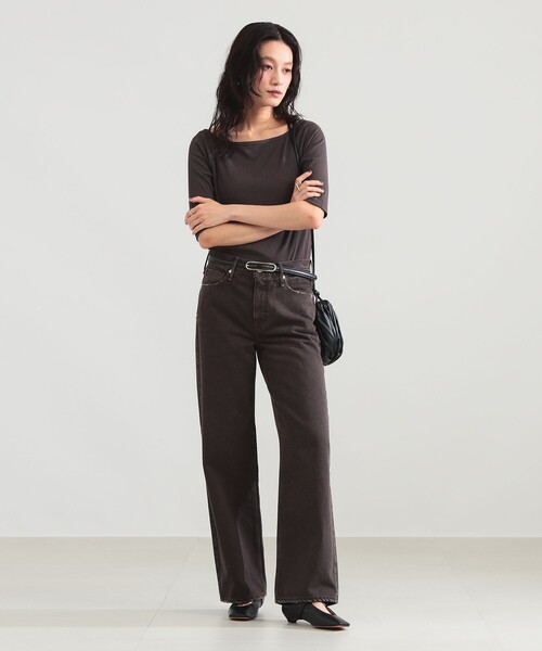 Demi-Luxe BEAMS(デミルクス ビームス)の「コットン キュプラ カップ付きプルオーバー(Tシャツ/カットソー・レディース・ブラウン/オレンジ・ONE SIZE)」の7枚目の写真