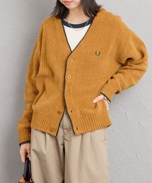 FRED PERRY（フレッドペリー）の「【WEB先行予約】[FRED PERRY フレッドペリー] 別注 ワンポイントロゴ刺繍 Vネック モールニットカーディガン（カーディガン/ボレロ）」