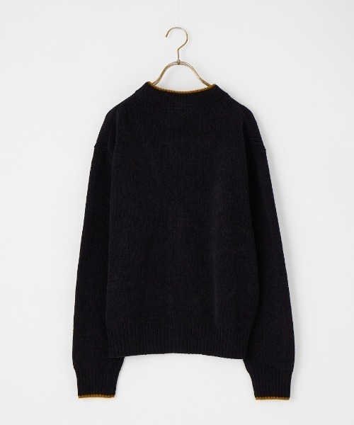 FRED PERRY（フレッドペリー）の「【WEB先行予約】[FRED PERRY/フレッドペリー] 別注 ワンポイントロゴ刺繍 Vネック モールニットカーディガン（カーディガン/ボレロ・レディース・ブラック/ネイビー/キャメル・S/M/L）」の6枚目の写真