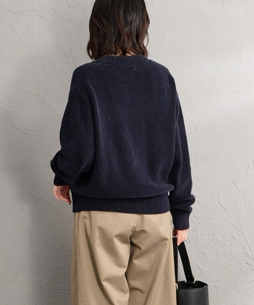 FRED PERRY（フレッドペリー）の「【WEB先行予約】[FRED PERRY/フレッドペリー] 別注 ワンポイントロゴ刺繍 Vネック モールニットカーディガン（カーディガン/ボレロ・レディース・ブラック/ネイビー/キャメル・S/M/L）」の20枚目の写真