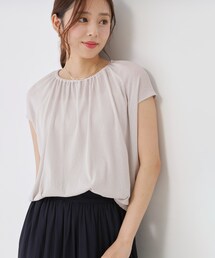 【手洗い可／日本製】フレンチスリーブトップス