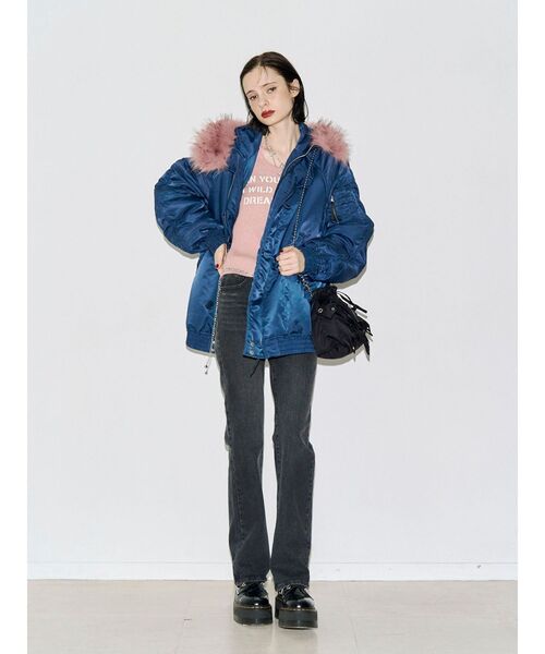 jouetie(ジュエティ)の「ストレートスリムパンツ(その他パンツ・レディース・ピンク/ブラック/ブラウン・MEDIUM/SMALL)」の11枚目の写真
