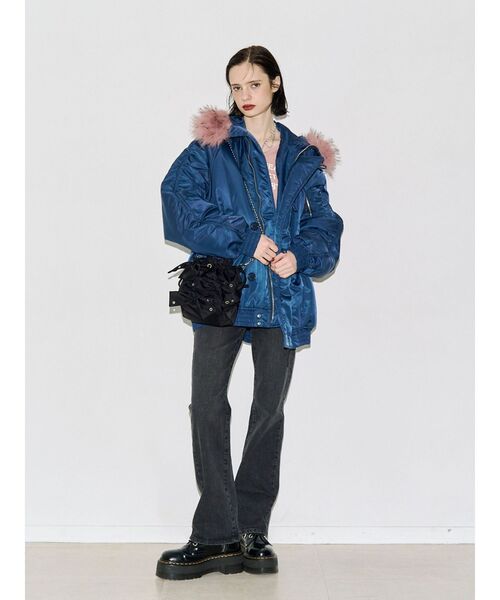 jouetie(ジュエティ)の「ストレートスリムパンツ(その他パンツ・レディース・ピンク/ブラック/ブラウン・MEDIUM/SMALL)」の12枚目の写真