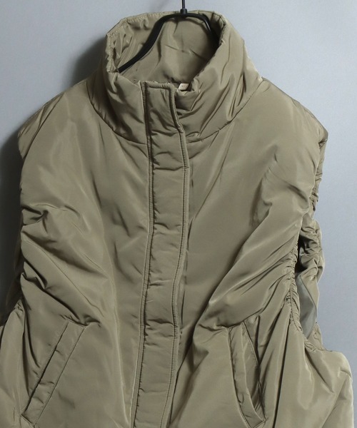 ANPAS（アンパス）の「Women’s Moisture-Warming Kapok Padded Vest / レディース 吸湿発熱 カポック混中綿 ハイネックベスト アウター 秋冬 トップス 中綿ジャケット ブルゾン（ダウンベスト・レディース・ベージュ/ブラック/モスグリーン・L/M/LL）」の3枚目の写真