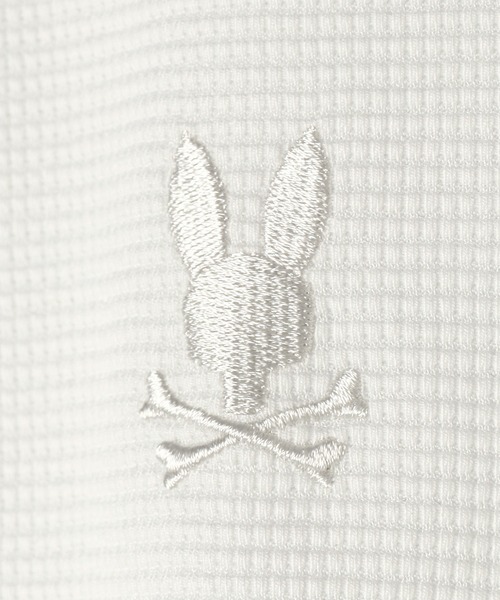 Psycho Bunny(サイコバニー)の「グリッドワッフル ワンポイントロングスリーブTシャツ(Tシャツ/カットソー・メンズ・ワインレッド/ブラック/ホワイト・MEDIUM/X-LARGE/LARGE/SMALL)」の8枚目の写真