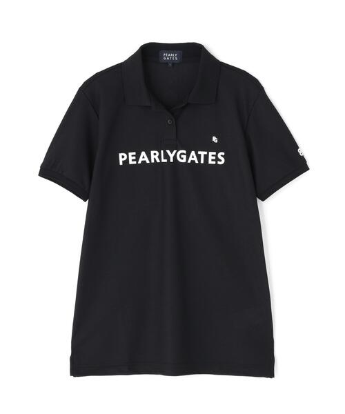 PEARLY GATES(パーリーゲイツ)の「【PEARLY GATES】【一部店舗&公式オンライン限定】 PG is PG 冷感ポリエステルベアハニカム半袖ポロシャツ(ポロシャツ・レディース・ブラック・LARGE/SMALL/MEDIUM)」の3枚目の写真