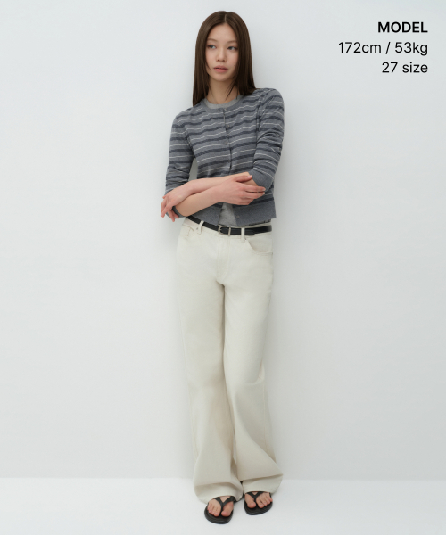MUSINSA STANDARD WOMAN（ムシンサスタンダードウーマン）の「ウィメンズエッセンシャルルーズストレートデニムパンツ[クリーム]（デニムパンツ・レディース・その他・24/25/26/27/28/29/30/23/32）」の10枚目の写真