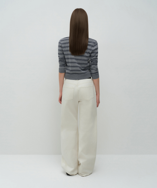 MUSINSA STANDARD WOMAN（ムシンサスタンダードウーマン）の「ウィメンズエッセンシャルルーズストレートデニムパンツ[クリーム]（デニムパンツ・レディース・その他・24/25/26/27/28/29/30/23/32）」の9枚目の写真