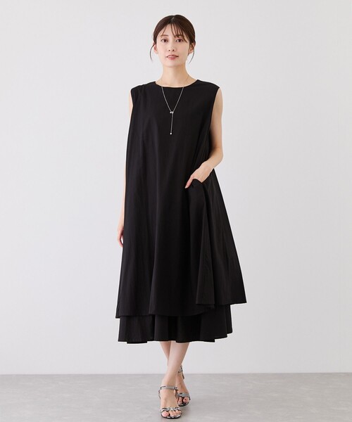 Jayro(ジャイロ)の「綿ボイルノースリワンピース(ワンピース・レディース・ブラック/ネイビー/ブルー系その他4/イエロー・FREE)」の5枚目の写真
