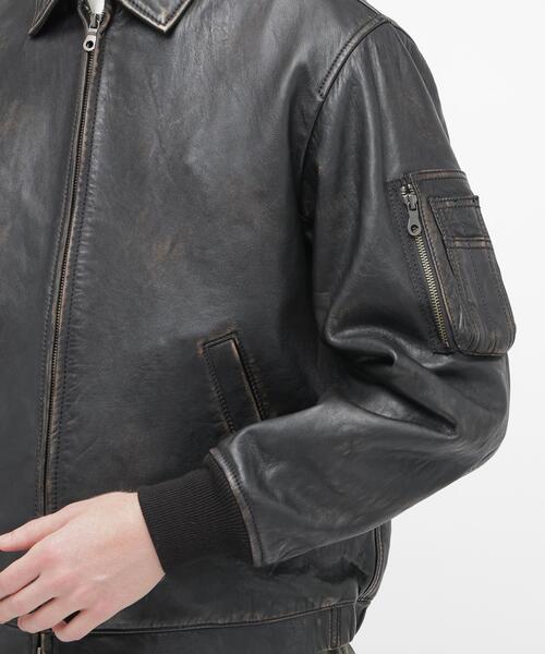 AVIREX(アヴィレックス)の「《NAVAL COLLECTION》LEATHER JACKET”FLY FOR NAVY” / レザージャケット フライ フォー ネイビー / AVIREX / アヴィレックス(ブルゾン・メンズ・ブラック・X-LARGE/XX-LARGE/LARGE)」の17枚目の写真