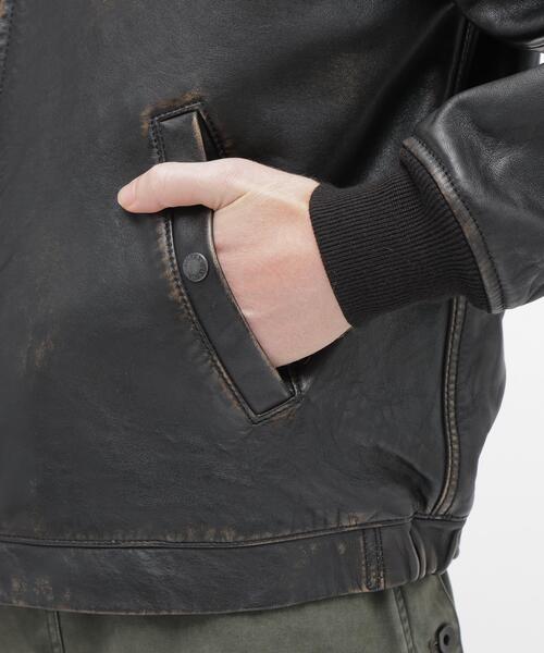 AVIREX(アヴィレックス)の「《NAVAL COLLECTION》LEATHER JACKET”FLY FOR NAVY” / レザージャケット フライ フォー ネイビー / AVIREX / アヴィレックス(ブルゾン・メンズ・ブラック・X-LARGE/XX-LARGE/LARGE)」の16枚目の写真