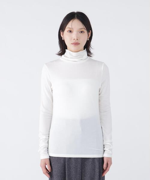 NAVYNAVY(ネイビーネイビー)の「こなれ見えシアーフライスタートルネック(Tシャツ/カットソー・レディース・ネイビー/レッド/オフホワイト・FREE)」の13枚目の写真