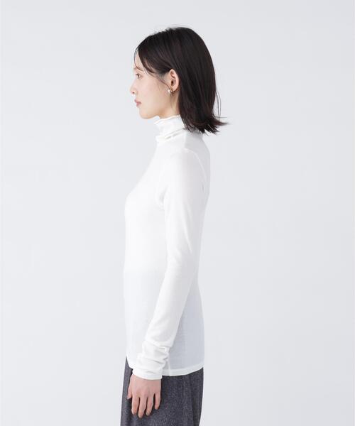 NAVYNAVY(ネイビーネイビー)の「こなれ見えシアーフライスタートルネック(Tシャツ/カットソー・レディース・ネイビー/レッド/オフホワイト・FREE)」の12枚目の写真