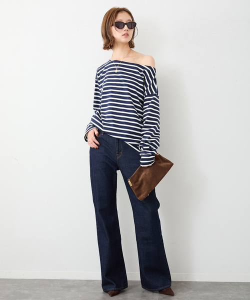 Deuxieme Classe(ドゥーズィエムクラス)の「* Modern Flare ジーンズ(デニムパンツ・レディース・ネイビー・36/34/38)」の11枚目の写真