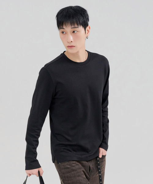 CHASECULT(チェイスカルト)の「メンズエッセンシャル長袖Tシャツ-FEZK5101B03(Tシャツ/カットソー・メンズ・ブラック・95/100/105/110)」の4枚目の写真