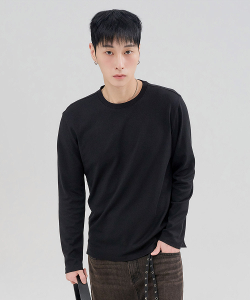 CHASECULT(チェイスカルト)の「メンズエッセンシャル長袖Tシャツ-FEZK5101B03(Tシャツ/カットソー・メンズ・ブラック・95/100/105/110)」の5枚目の写真