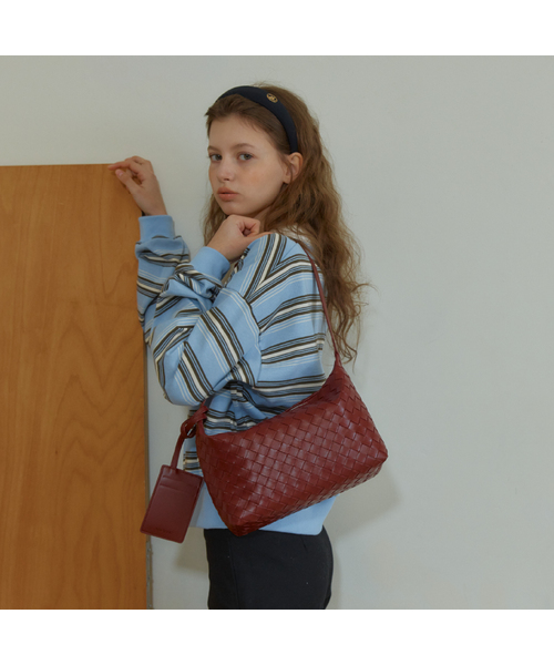 ANOETIC（アノエティック）の「ANC WEAVING MESH MINI BAG_7COLOR（ショルダーバッグ・レディース・ミント/ブラウン/バーガンディー/ブラック/ネイビー/アイボリー/PINK・FREE）」の7枚目の写真