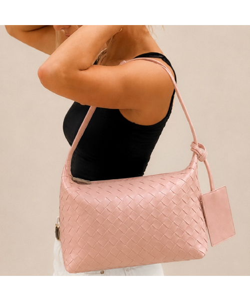 ANOETIC（アノエティック）の「ANC WEAVING MESH MINI BAG_7COLOR（ショルダーバッグ・レディース・ミント/ブラウン/バーガンディー/ブラック/ネイビー/アイボリー/PINK・FREE）」の6枚目の写真