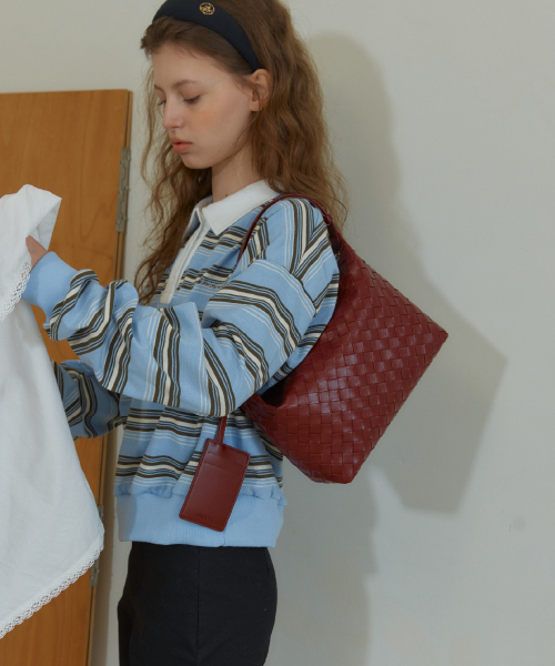ANOETIC（アノエティック）の「ANC WEAVING MESH MINI BAG_7COLOR（ショルダーバッグ・レディース・ミント/ブラウン/バーガンディー/ブラック/ネイビー/アイボリー/PINK・FREE）」の11枚目の写真