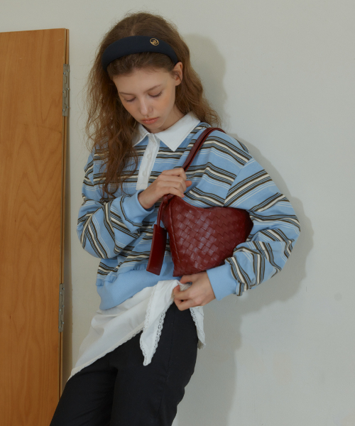 ANOETIC（アノエティック）の「ANC WEAVING MESH MINI BAG_7COLOR（ショルダーバッグ・レディース・ミント/ブラウン/バーガンディー/ブラック/ネイビー/アイボリー/PINK・FREE）」の12枚目の写真