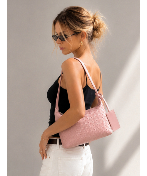 ANOETIC（アノエティック）の「ANC WEAVING MESH MINI BAG_7COLOR（ショルダーバッグ・レディース・ミント/ブラウン/バーガンディー/ブラック/ネイビー/アイボリー/PINK・FREE）」の21枚目の写真