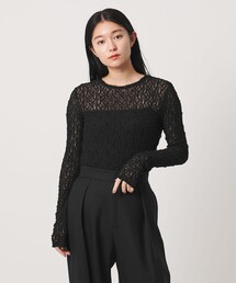 <MARW UNITED ARROWS>レース シャーリング プルオーバー