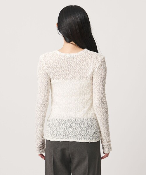 MARW UNITED ARROWS（マルゥ ユナイテッドアローズ）の「＜MARW UNITED ARROWS＞レース シャーリング プルオーバー（Tシャツ/カットソー・レディース・ブラック/オフホワイト・FREE）」の10枚目の写真