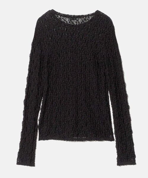 MARW UNITED ARROWS（マルゥ ユナイテッドアローズ）の「＜MARW UNITED ARROWS＞レース シャーリング プルオーバー（Tシャツ/カットソー・レディース・ブラック/オフホワイト・FREE）」の12枚目の写真