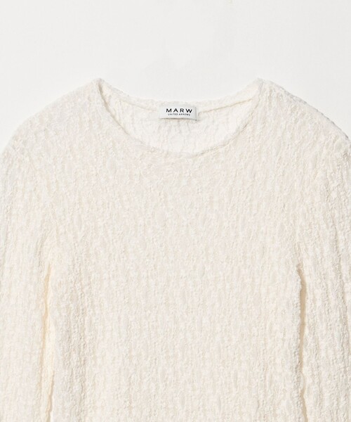 MARW UNITED ARROWS（マルゥ ユナイテッドアローズ）の「＜MARW UNITED ARROWS＞レース シャーリング プルオーバー（Tシャツ/カットソー・レディース・ブラック/オフホワイト・FREE）」の17枚目の写真