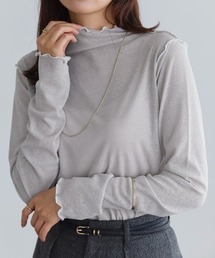 ハイネックシアーロングスリーブTシャツ