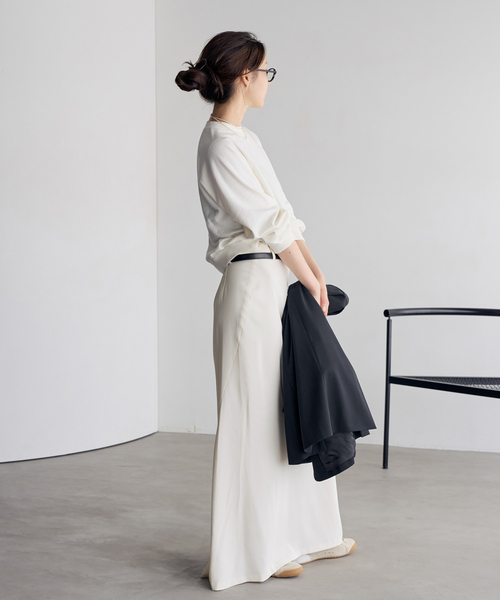 plage(プラージュ)の「Stretch back flare スカート(スカート・レディース・ホワイト/ブラック・38/36/34)」の22枚目の写真