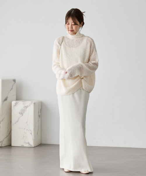 plage（プラージュ）の「Stretch back flare スカート（スカート・レディース・ホワイト/ブラック・38/36/34）」の9枚目の写真