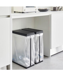 tower（タワー）の「スリム蓋付き分別ゴミ袋ホルダー タワー 45L 横開き 2個組（ダストボックス）」