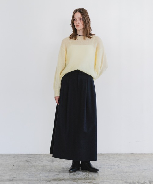 URBAN RESEARCH(アーバンリサーチ)の「『WEB/一部店舗限定カラー』ヘアリールーズニット(ニット/セーター・レディース・オフホワイト/グレー系その他/ブラウン系その他/ライトピンク/イエロー・FREE)」の6枚目の写真