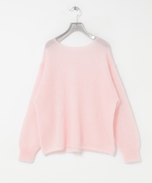 URBAN RESEARCH(アーバンリサーチ)の「『WEB/一部店舗限定カラー』ヘアリールーズニット(ニット/セーター・レディース・オフホワイト/グレー系その他/ブラウン系その他/ライトピンク/イエロー・FREE)」の14枚目の写真