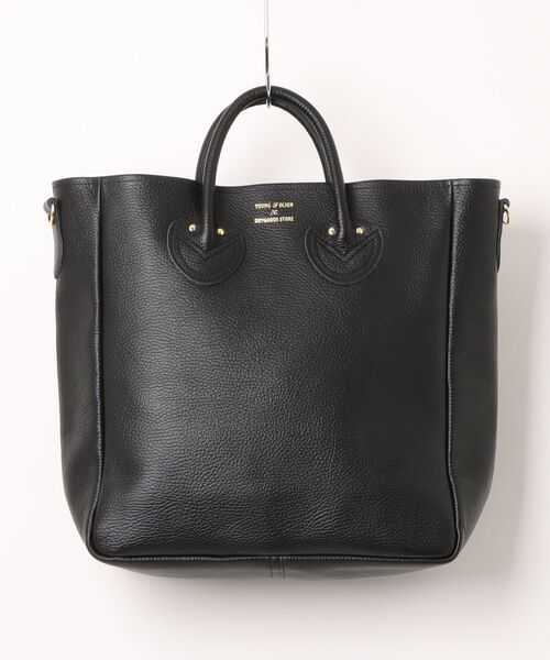 YOUNG&OLSEN The DRYGOODS STORE(ヤングアンドオルセン)の「【YOUNG&OLSEN】EMBOSSED LEATHER D TOTE M(トートバッグ・レディース・ブラック/ベージュ/ブラウン・FREE)」の1枚目の写真